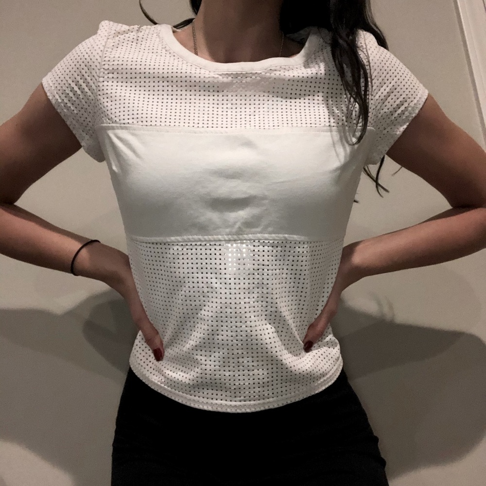 Woman’s faux leather t shirt